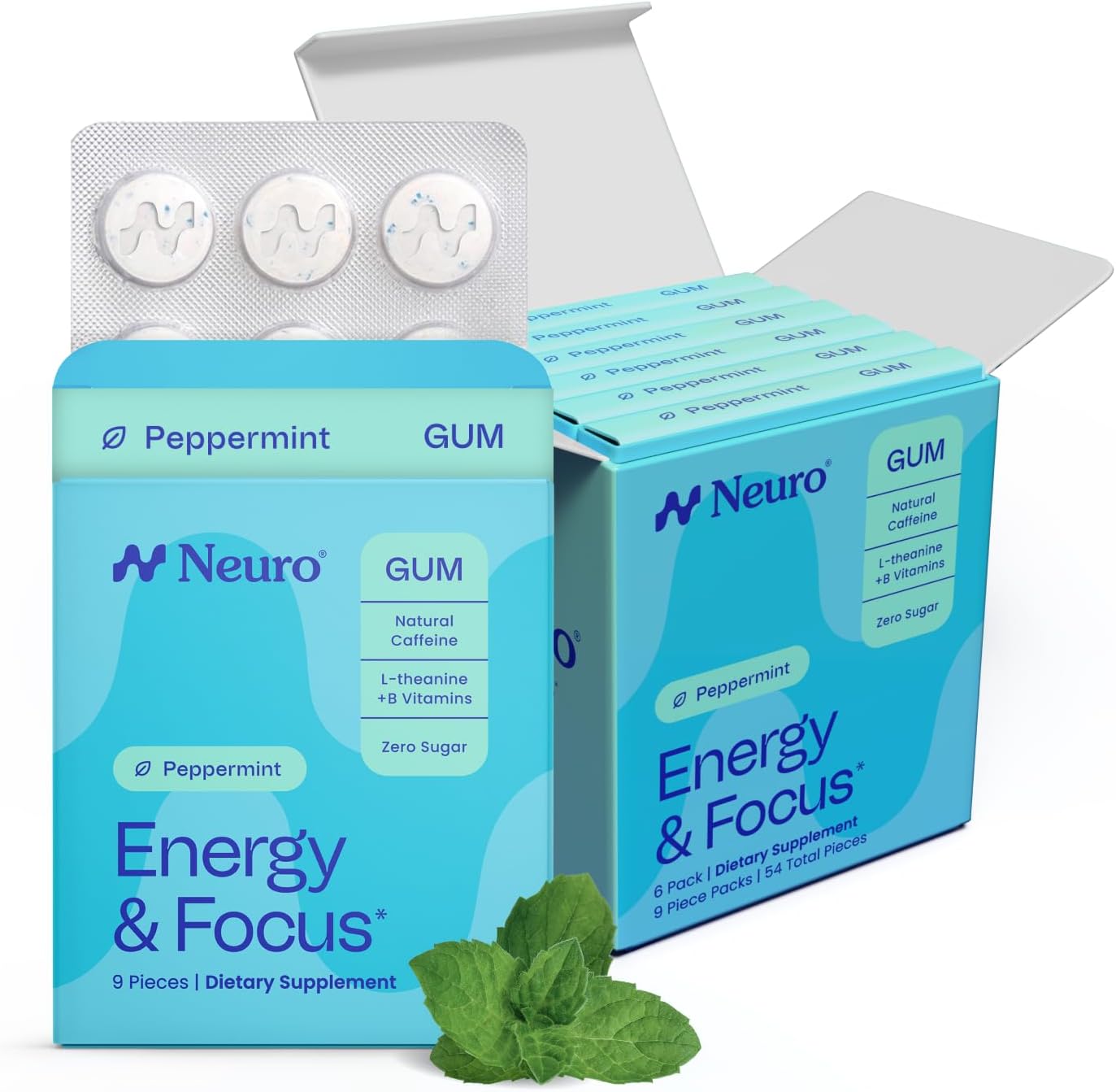 Peppermint Focus Boost Gum